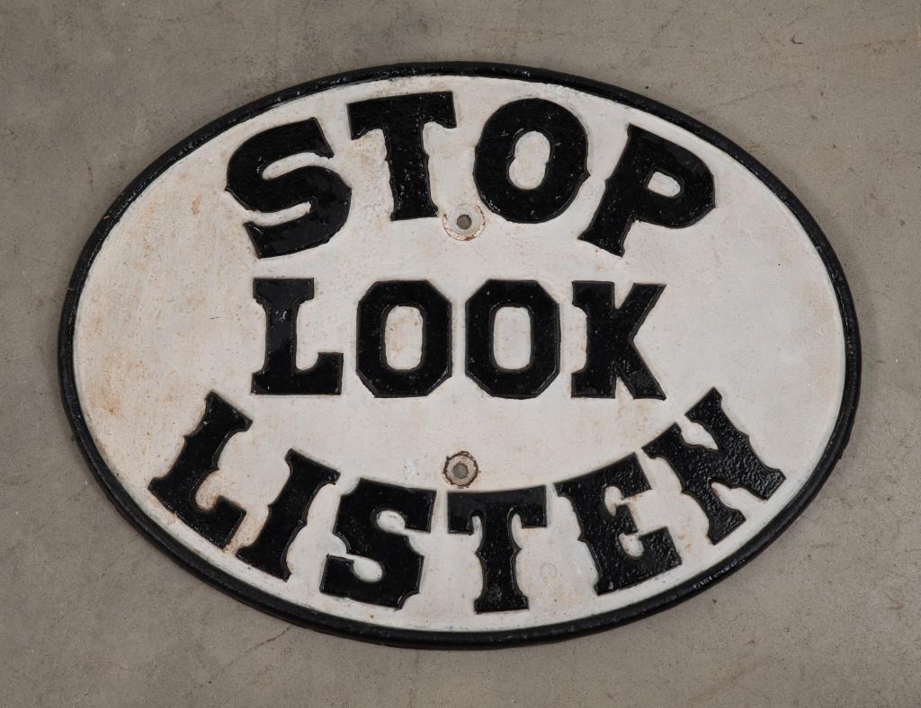 Cast Iron Railroad Sign (1 of 3)