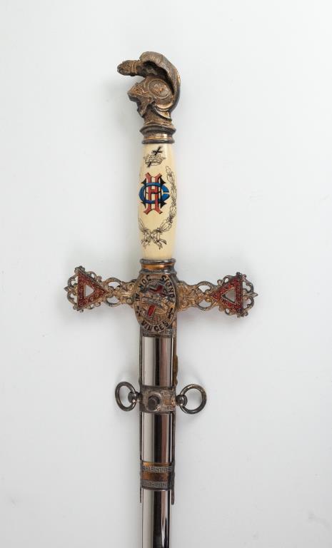 Very Ornate Masonic Knights Templar Sword & Belt (1 of 14)