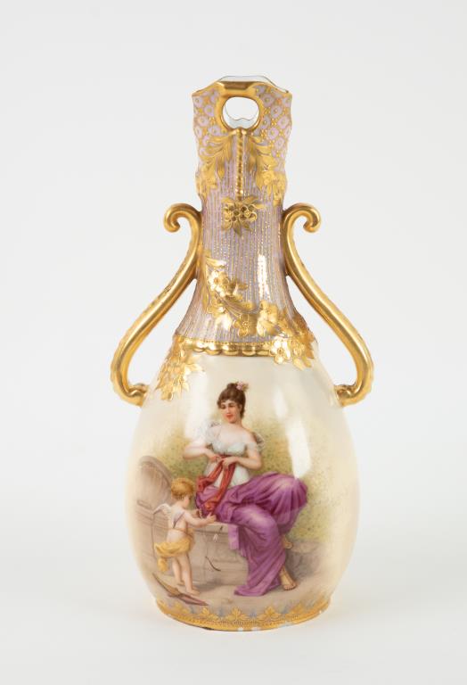 Hand Painted Royal Vienna Twin Handle Vase (1 of 9)