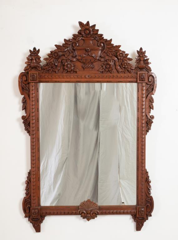 Hand Carved Walnut Mirror (1 of 5)