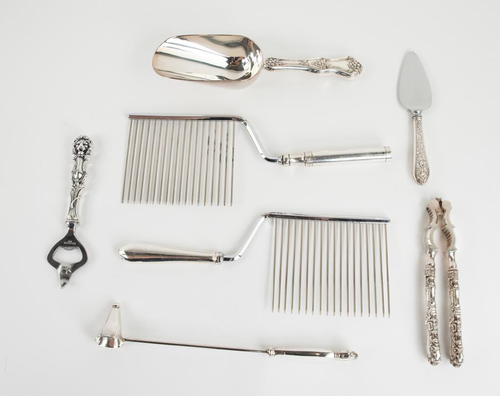 Lot of Sterling Handled Serving and Bar Items (1 of 3)
