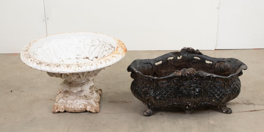 Cast Iron Garden Urn and Jardiniere (1 of 5)