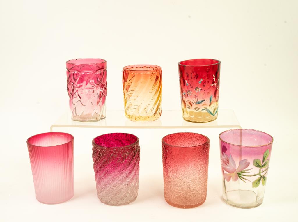 7 Assorted Victorian Rubina Tumblers (1 of 5)