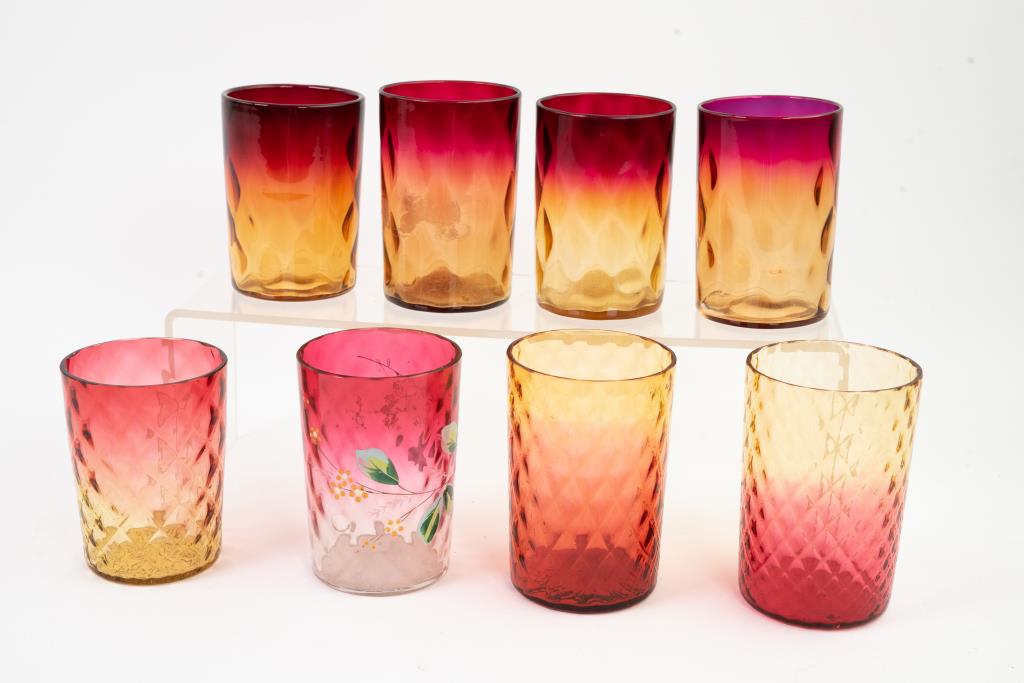 8 Diamond Optic Glass Tumblers (1 of 7)