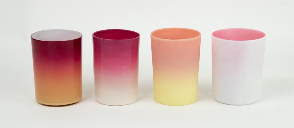 Four Peachblow & Burmese Tumblers (1 of 3)