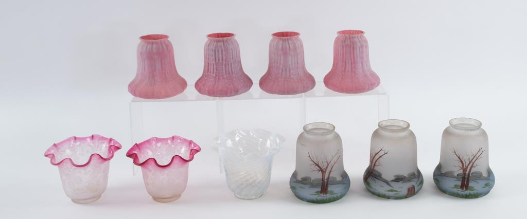 10 Small Art Glass Lamp Shades (1 of 5)