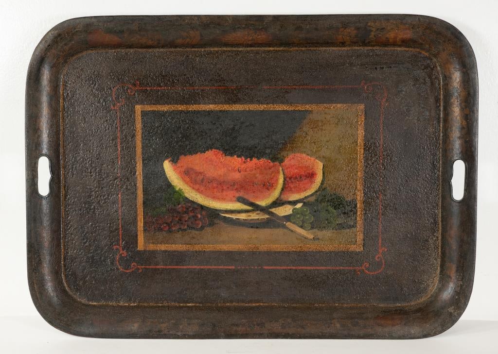 Large Hand Painted Tole Tray (1 of 6)