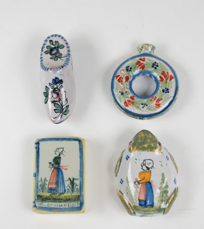 Four French Faience Snuff Bottles (1 of 7)