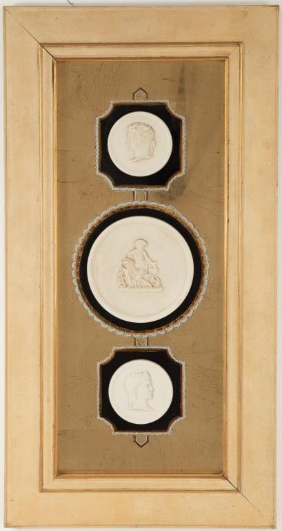 Neoclassical Medallions on Reverse Painted Glass (1 of 5)