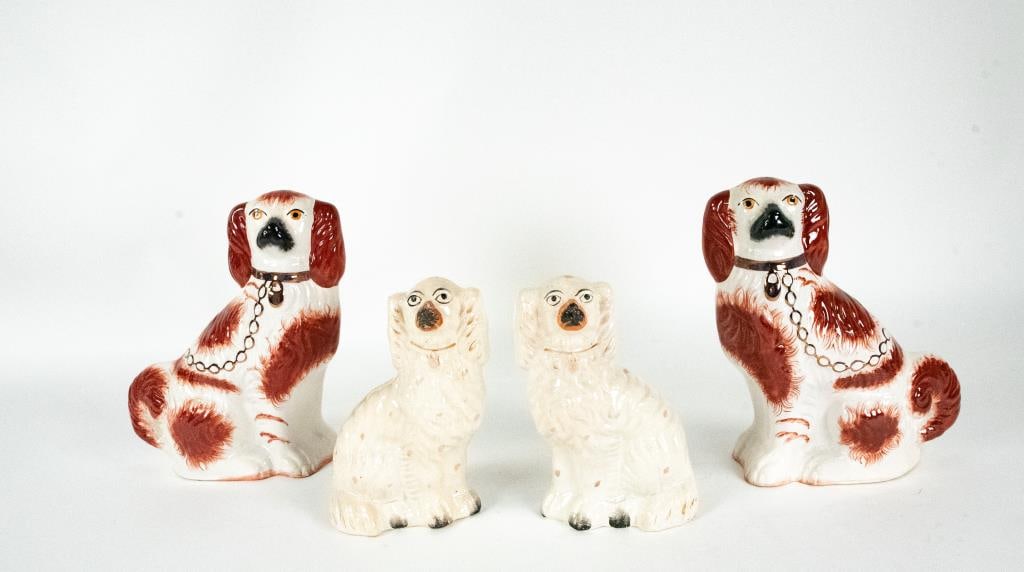 Two Pairs of Facing Staffordshire Spaniels (1 of 6)