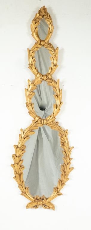 Graduated Carved Gilt Acanthus Leaf Mirror (1 of 4)
