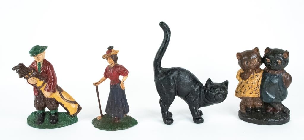 Four Painted Cast Iron Doorstops (1 of 12)