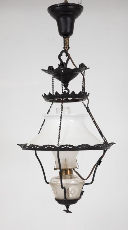 Cast Iron Kerosene Hanging Lamp (1 of 12)