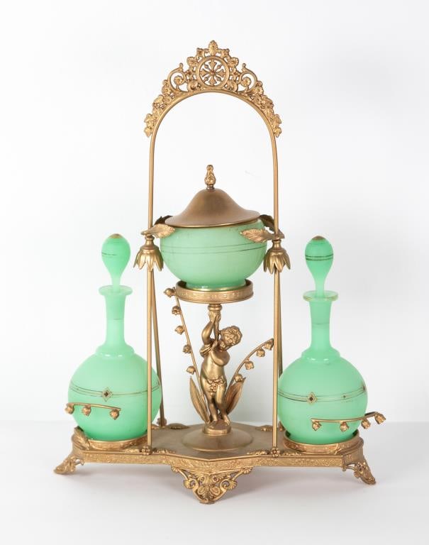 3-Piece Victorian Dresser Set in Gilt Frame (1 of 9)