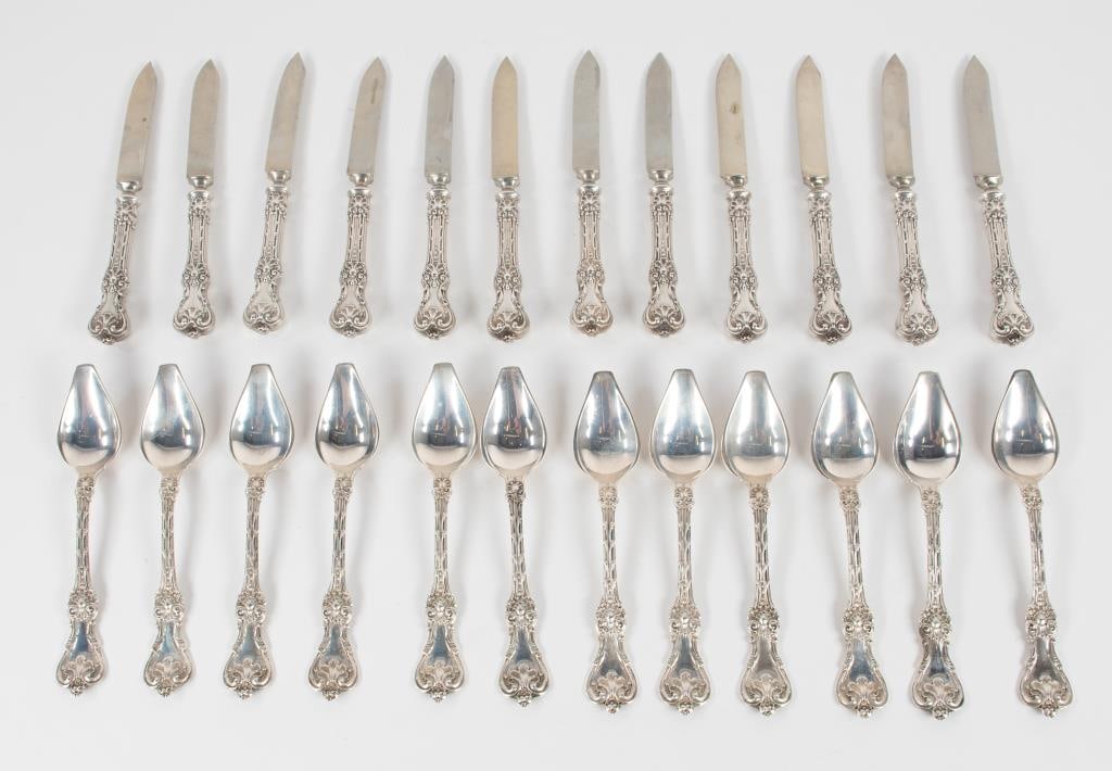 Whiting King Edward Sterling Melon Spoons, Knives (1 of 4)