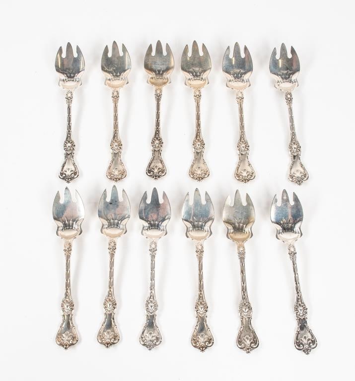 Whiting King Edward Sterling Ice Cream Forks (1 of 4)