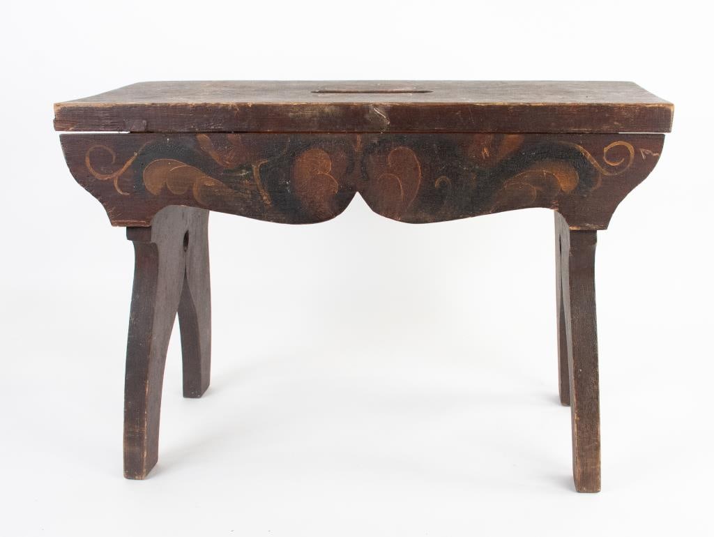 19th C. American Paint-Decorated Foot Stool (1 of 5)