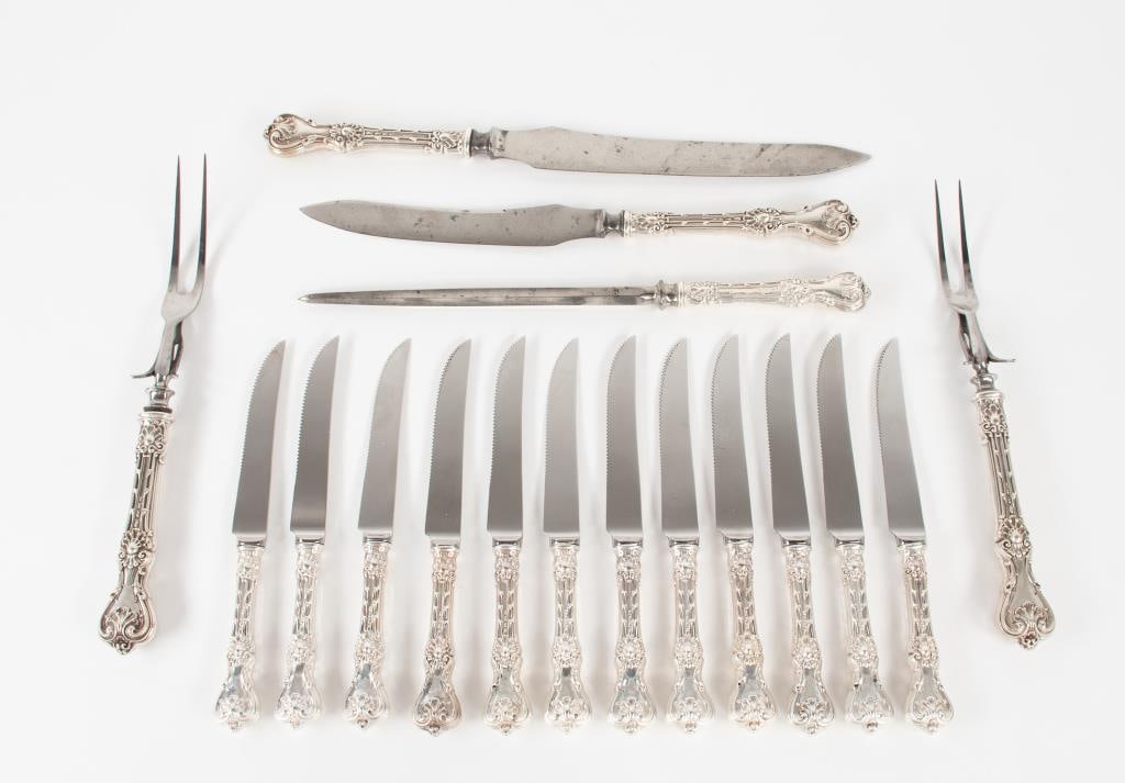Whiting King Edward Steak Knives, Carving Sets (1 of 7)