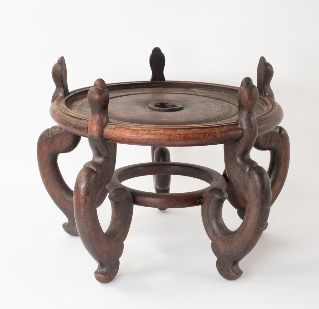 Large Chinese Wood Stand (1 of 3)