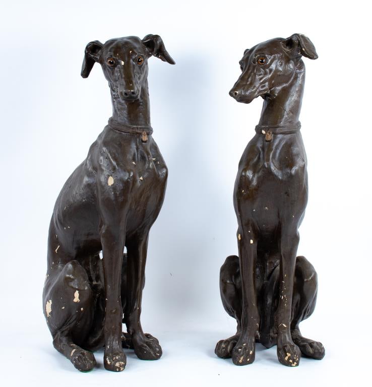 Pr. Large Ceramic Whippet Figures (1 of 11)