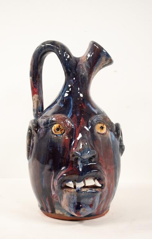 Billy Joe Craven, Georgia Stoneware Face Jug (1 of 6)