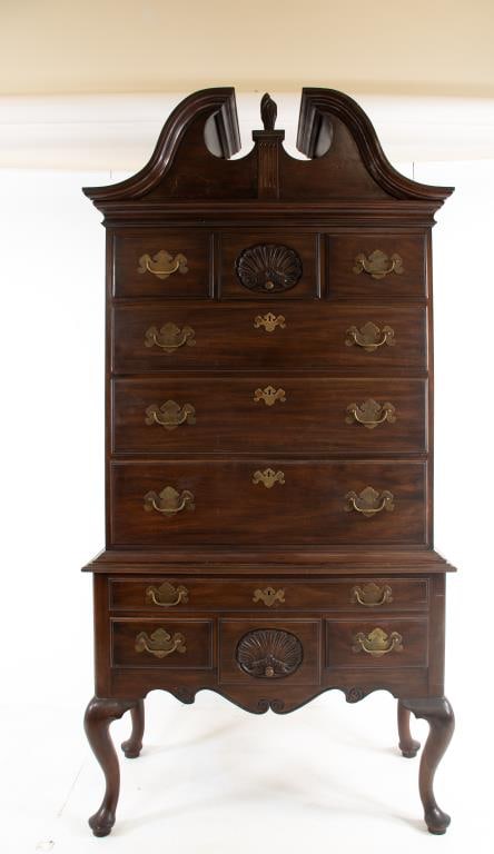Henkel-Harris Mahogany Queen Anne Style Highboy (1 of 11)
