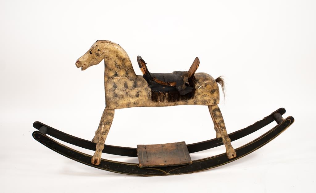 Carved & Painted Wood Child's Rocking Horse (1 of 12)