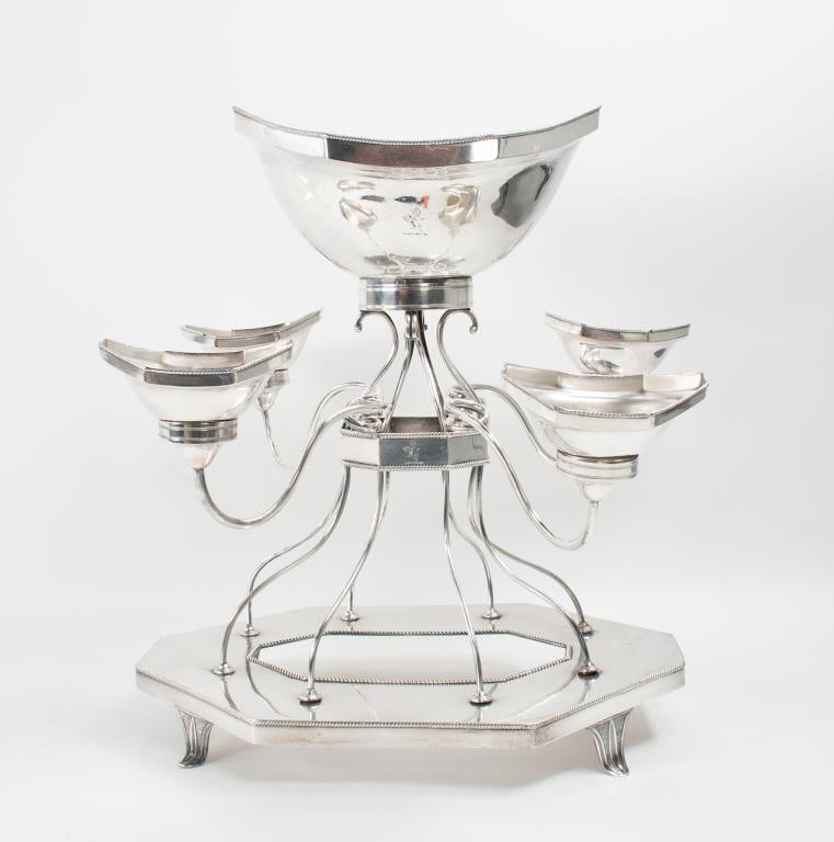 George III Style Silverplate Epergne (1 of 5)