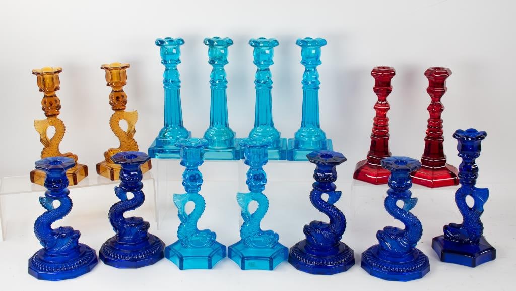 Assorted 20th C. Pressed Glass Candlesticks (1 of 7)