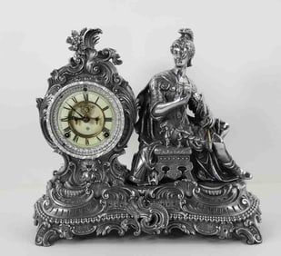 Ansonia Figural Roman Soldier Mantel Clock