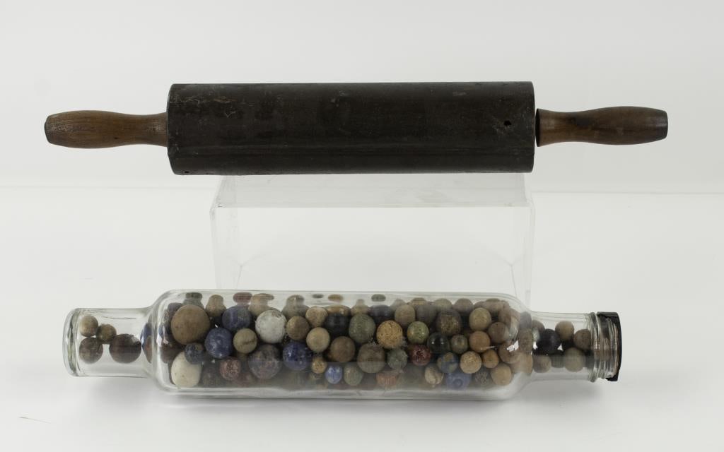 Tin & Glass Rolling Pins w/ Clay Marbles (1 of 12)