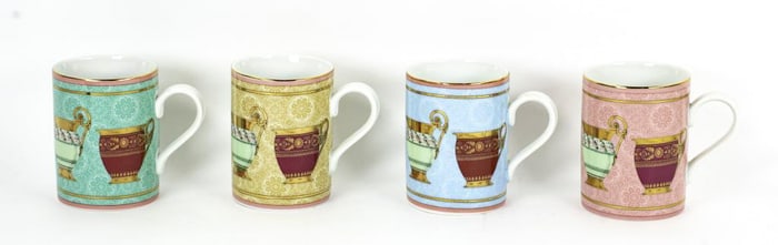Set of 4 Gucci Greek Mythological Coffee Cups