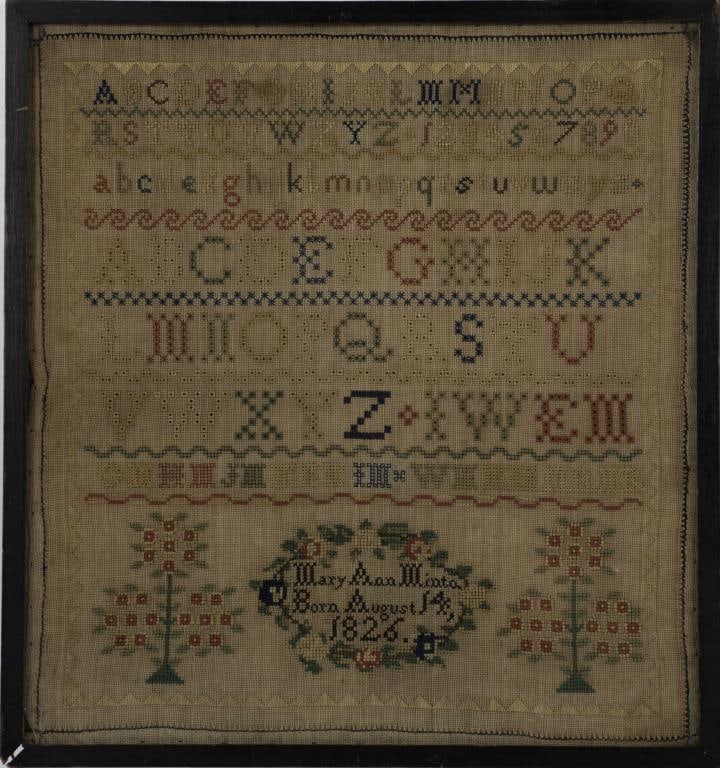 Dated 1826 Needlework Sampler (1 of 5)