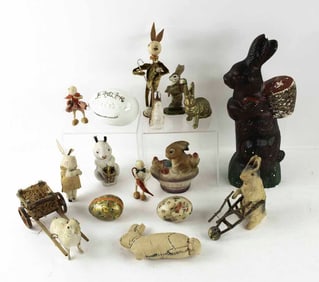 German Candy Containers & Other Rabbit Figures