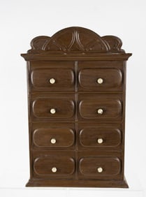 Grain Painted Tin Spice Cabinet