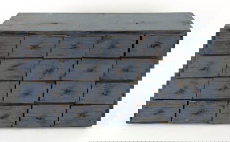 American Country Painted Apothecary / Spice Box