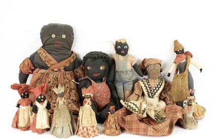 14 Black Americana Souvenir, Bell, Mammy Dolls