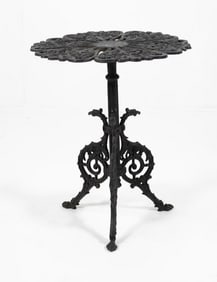 Victorian-Style Winged Griffin Cast Iron Table