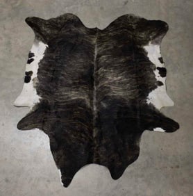Brazilian Cowhide Rug, 6'11"W x 8'2"L