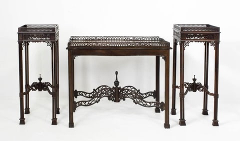 George III Style Tea Table & End Tables