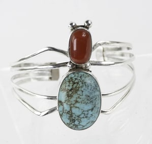 Native American Sterling Spider Bracelet