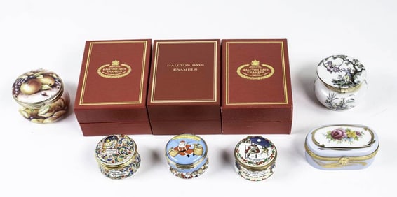 Halcyon Days Christmas Enamed Boxes & Other