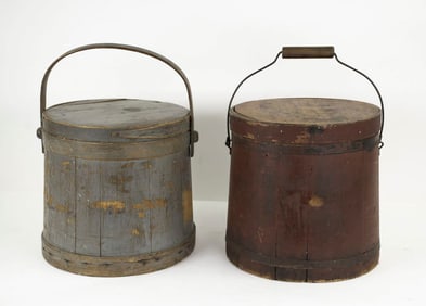 American Painted Sugar Buckets / Firkins
