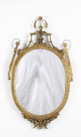 Adam Style Gilt Wood & Metal Mirror