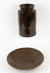 Redware Crock and Charger