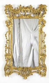 Chinese Chippendale Style Gilt Wood Mirror