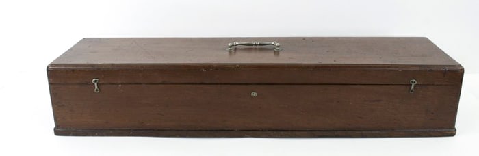 19th C. Walnut Box w/ Architectural Templates