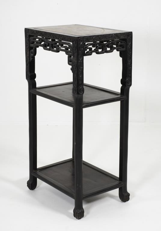 Chinese Table with Marble Insert (1 of 9)