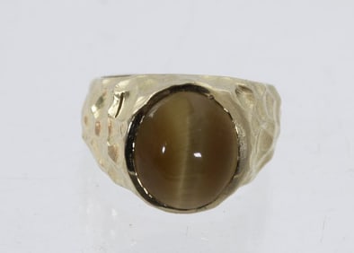 14kt, Cat's Eye Men's Ring