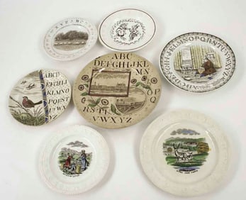 7 Children's Alphabet Plates